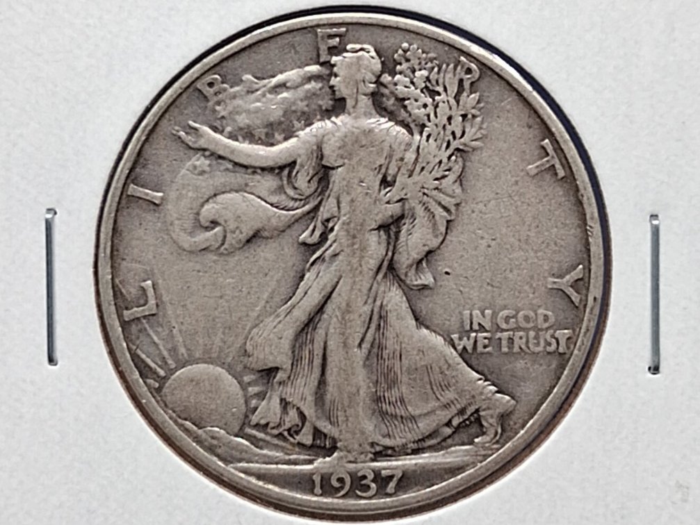 1937 Walking Liberty Half Dollar Coin