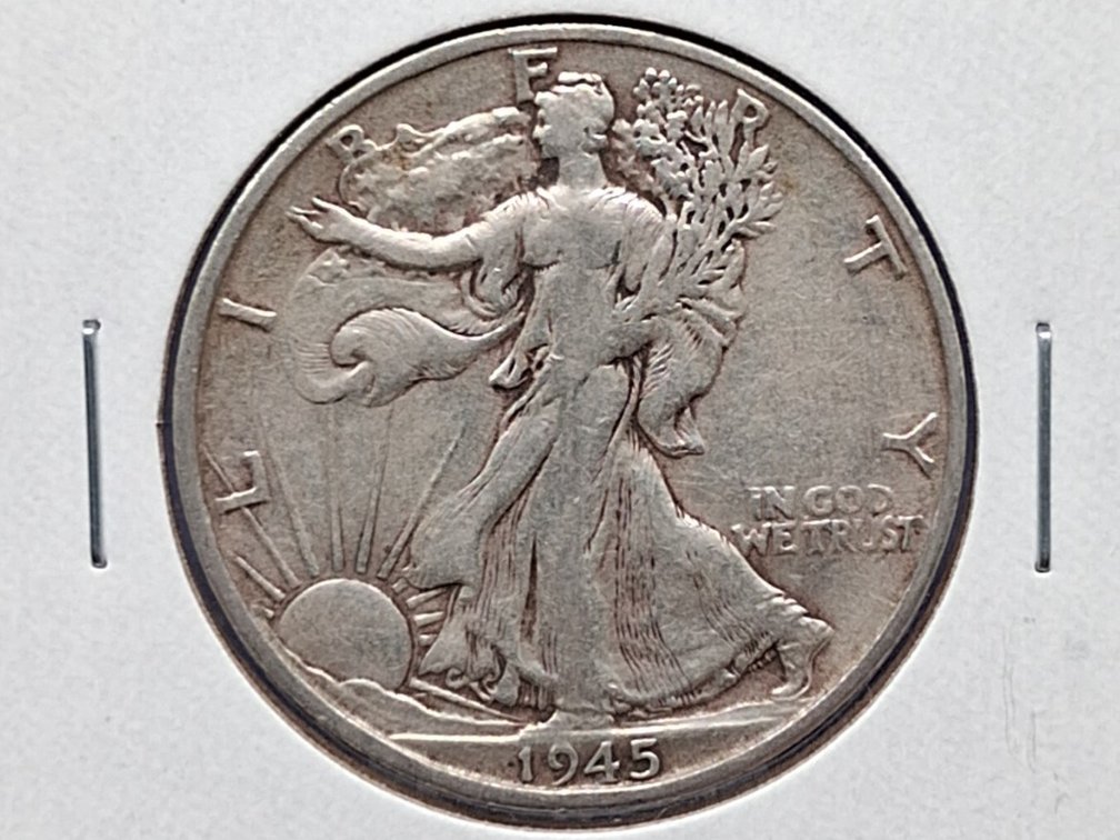 1945 S Walking Liberty Half Dollar Coin
