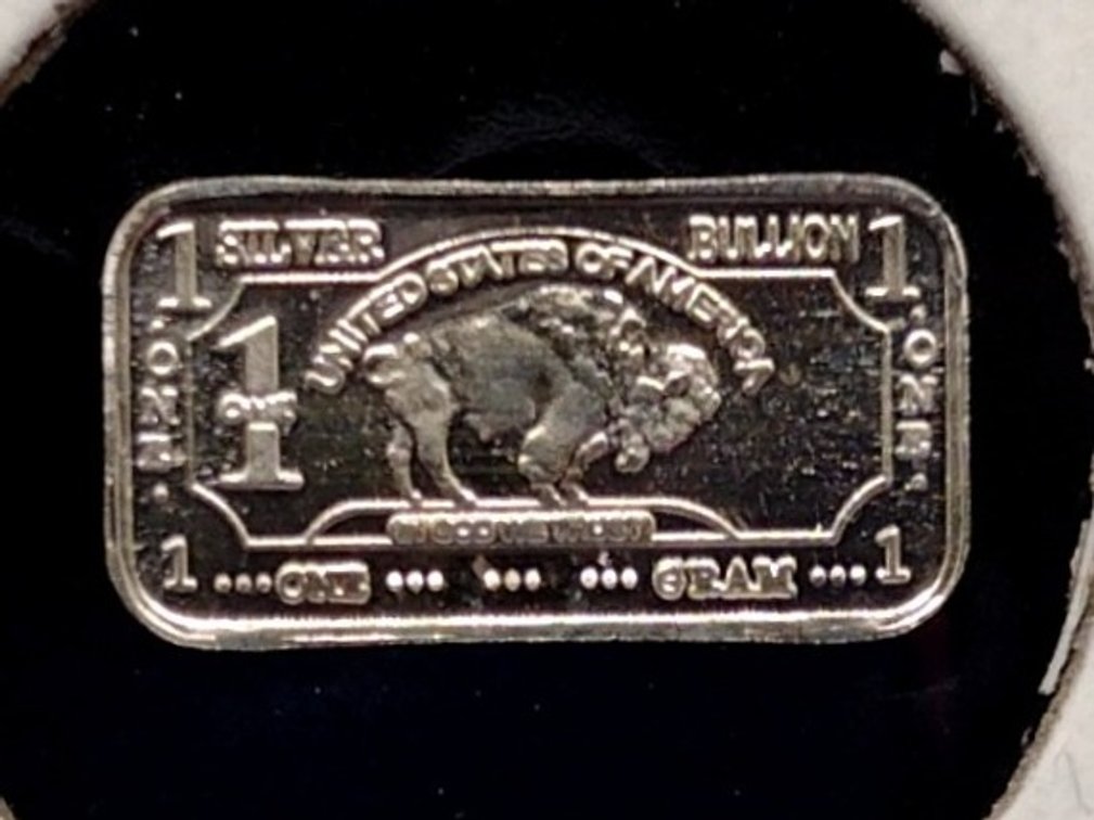 1 Gram .999 Silver Bar