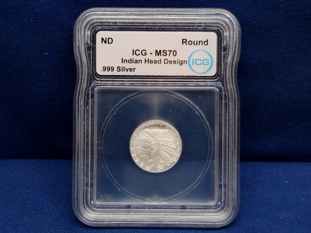 ND ICG MS70 1/10oz .999 Silver Round