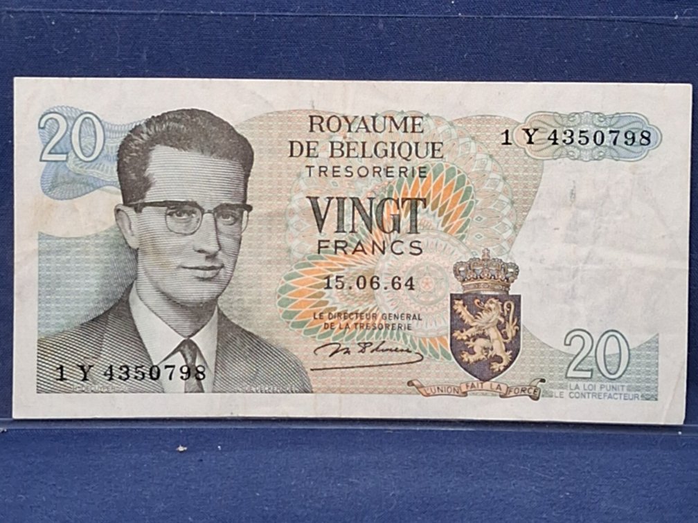 1964 Belgium 20 Francs