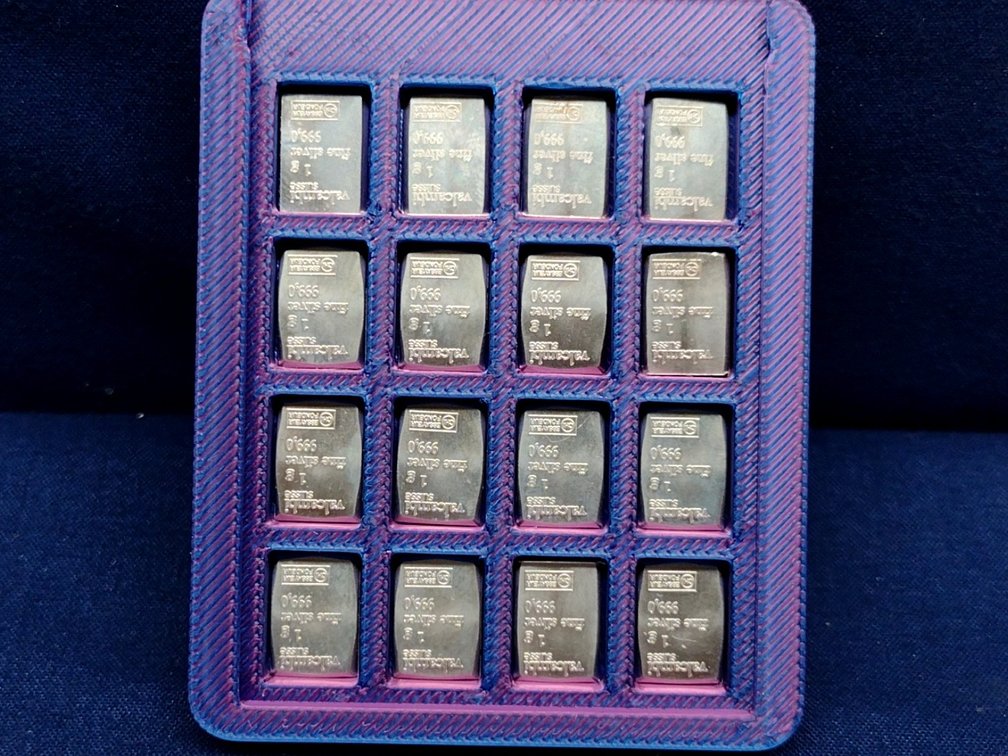(16) 1 Gram .999 Silver Bars