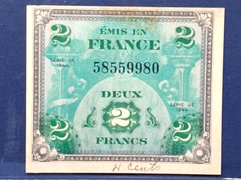 1944 France 2 Francs AMC