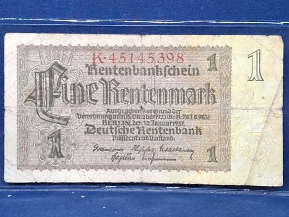 1937 Germany 1 Rentenmark