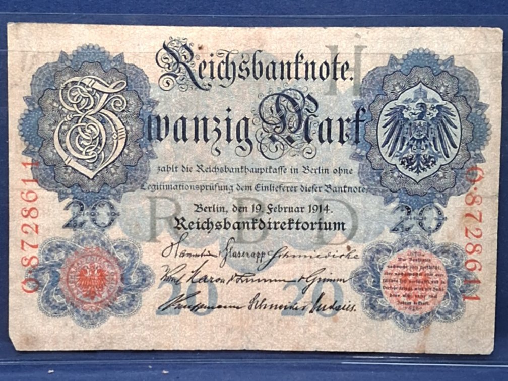 1914 Germany 20 Mark