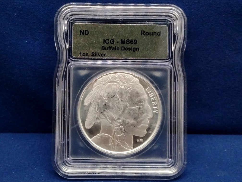 ND ICG MS69 1oz .999 Silver Round
