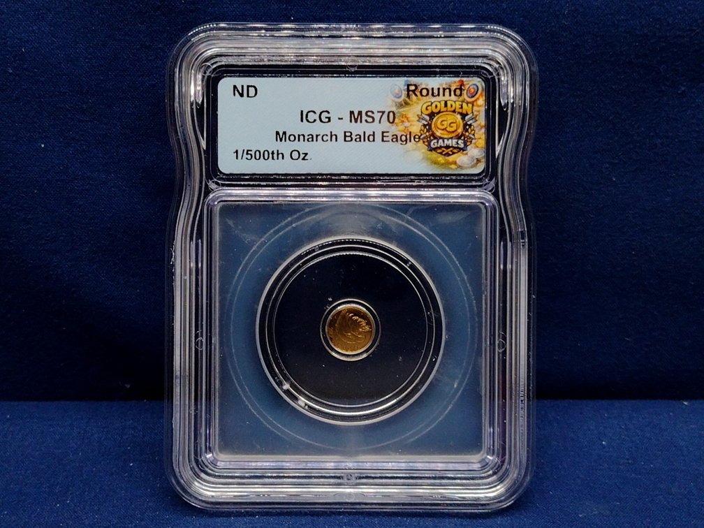 ND ICG MS70 1/500oz Gold Monarch Bald Eagle