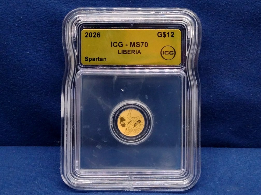 2026 ICG MS70 $12 Gold Liberia