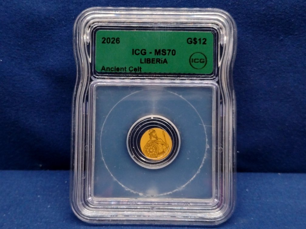 2026 ICG MS70 $12 Gold Liberia