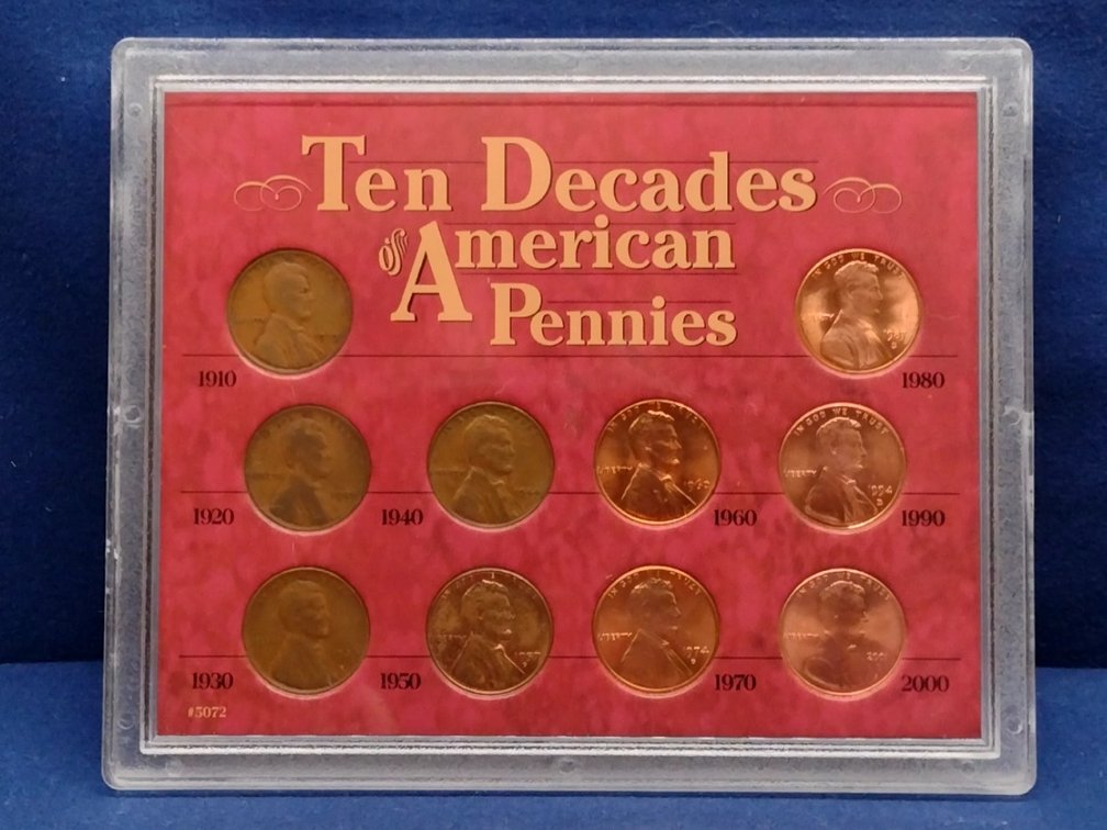 Ten Decades Of American Pennies Panel