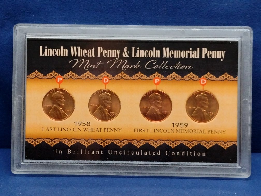 Lincoln Wheat & Memorial Penny  Mint Mark