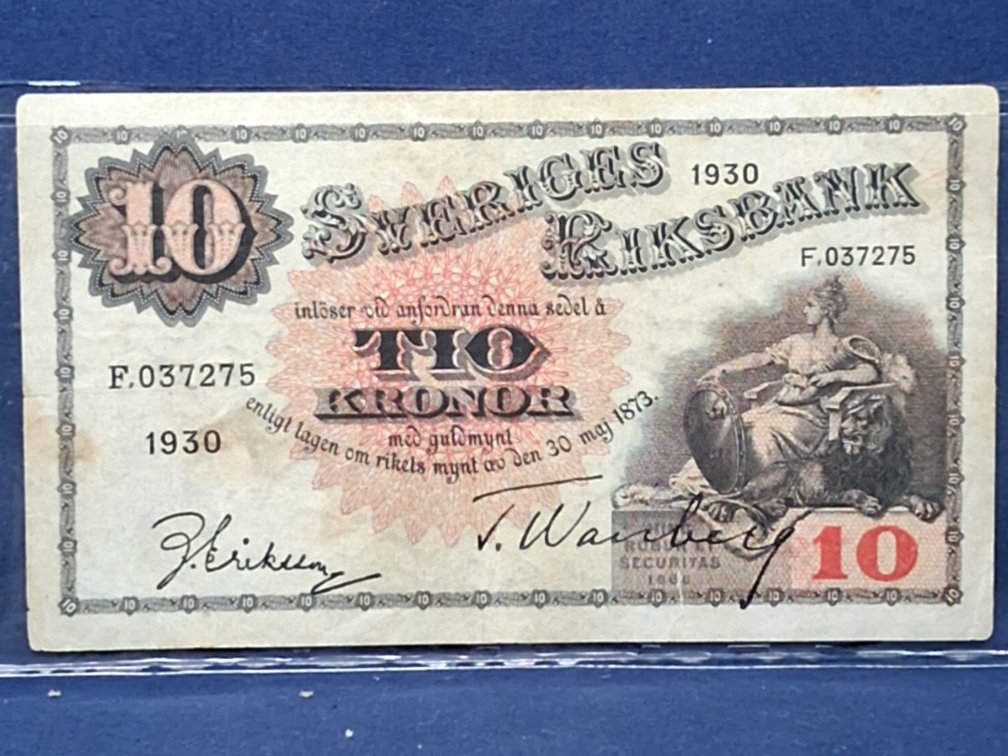 1930 Sweden 10 Kronor