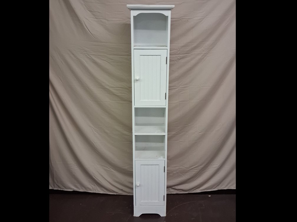 freestanding bathroom or linen storage
