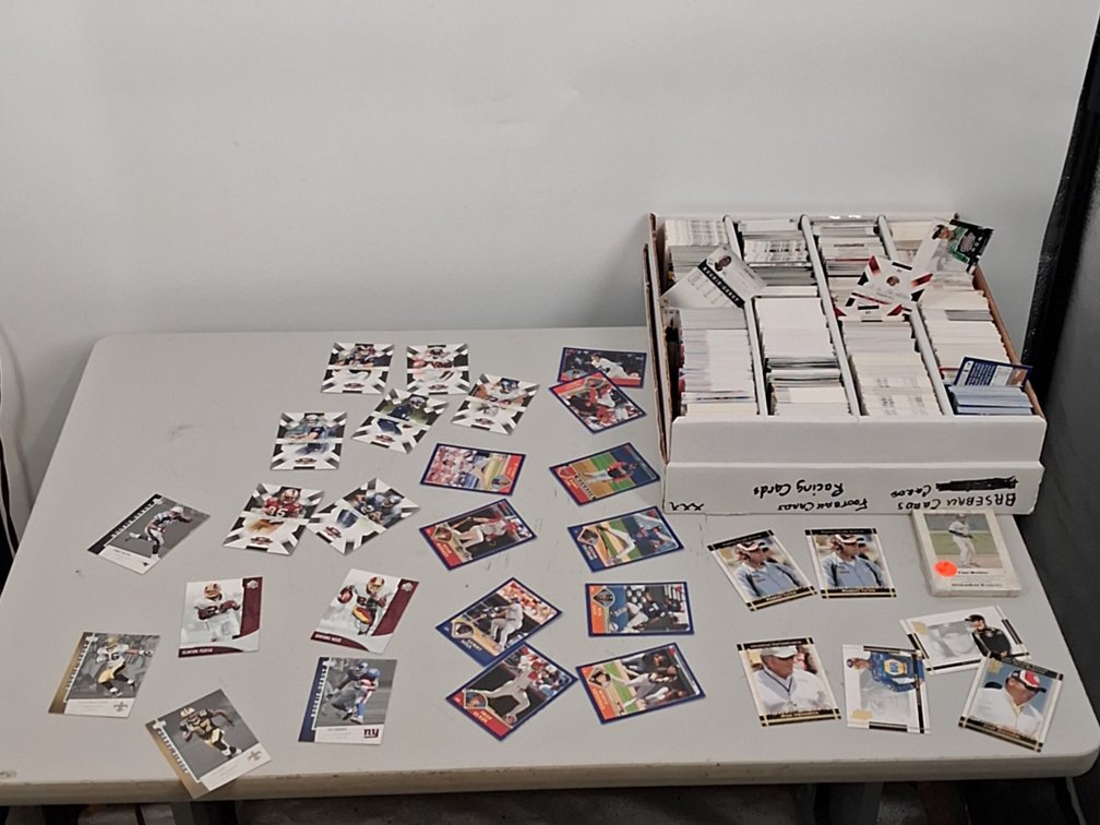 monster box of Baseball, NASCAR, Football cards