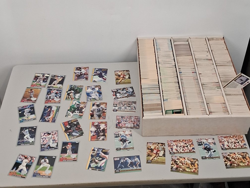monster box of Football and Baseball cards