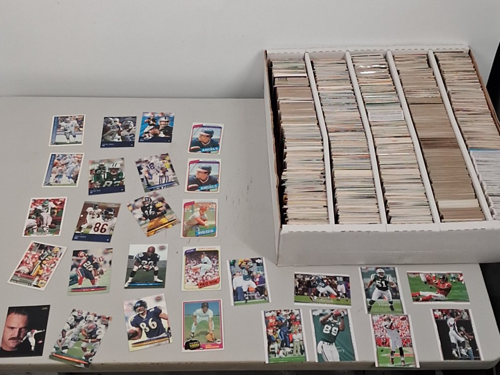 monster box of Football and Baseball cards