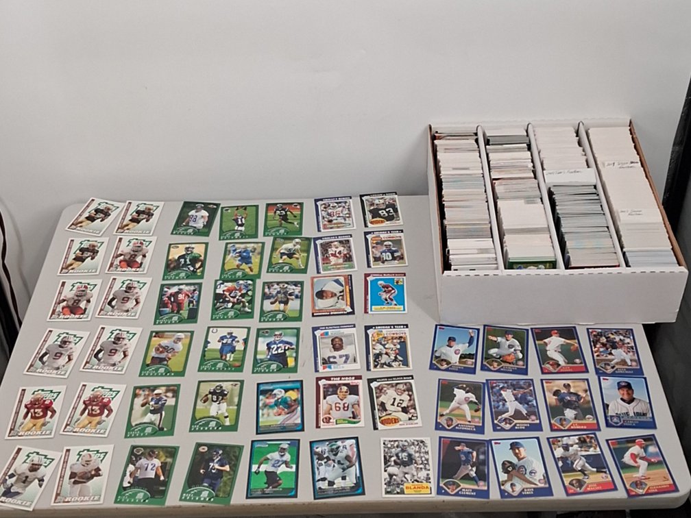 monster box of Baseball and Football cards