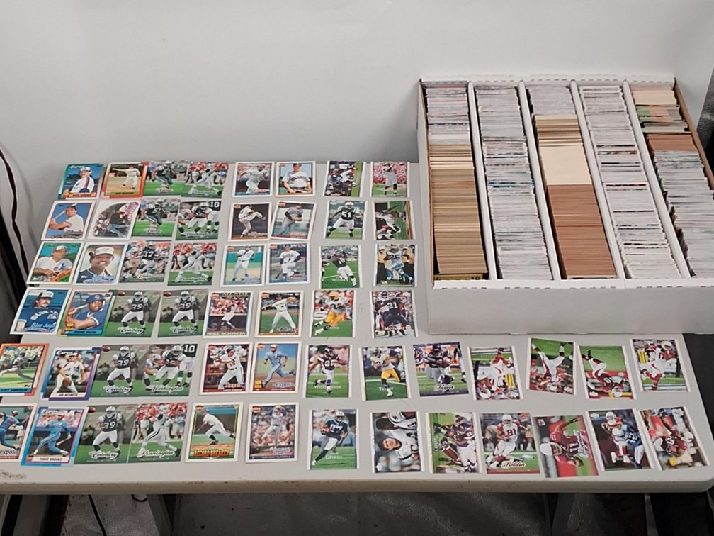 monster box of Football and Baseball cards