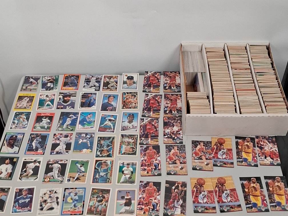monster box of Basketball and Baseball card
