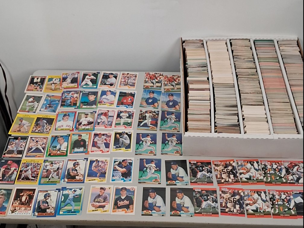 monster box of Football and Baseball cards