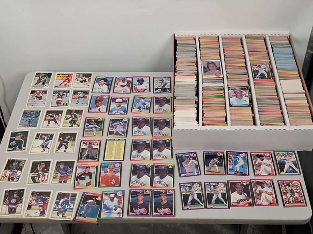 monster box of Baseball and Hockey cards