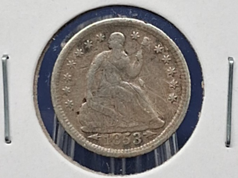 1853 Arrow Seated Liberty Half Dime