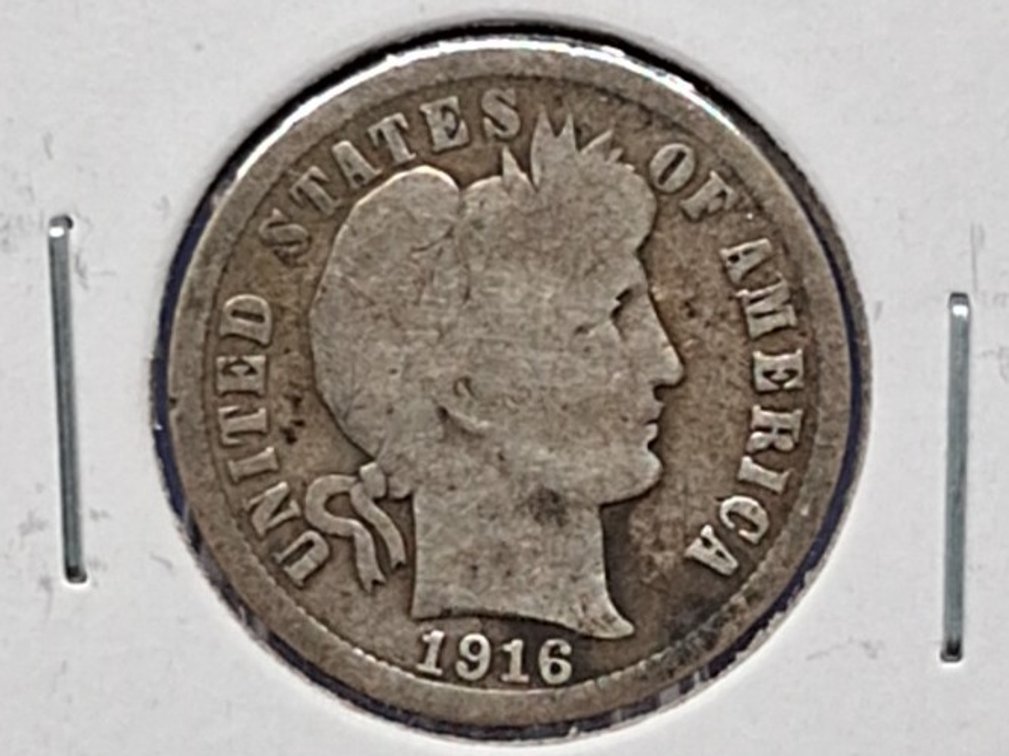 1916 Barber Dime Coin