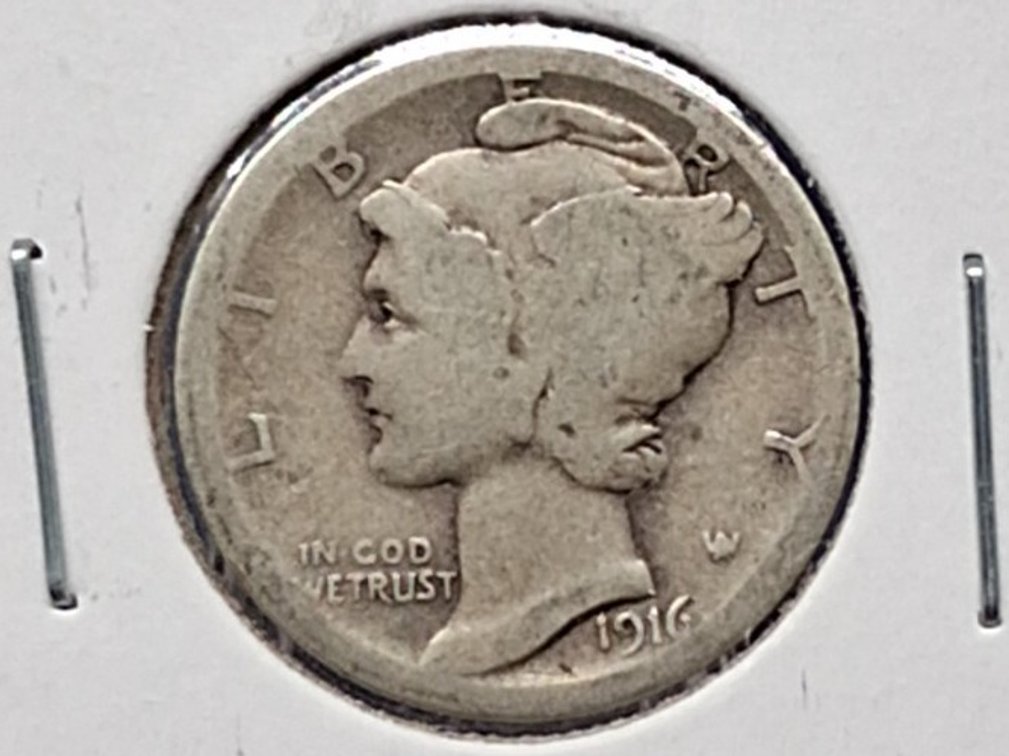 1916 S Mercury Dime Coin