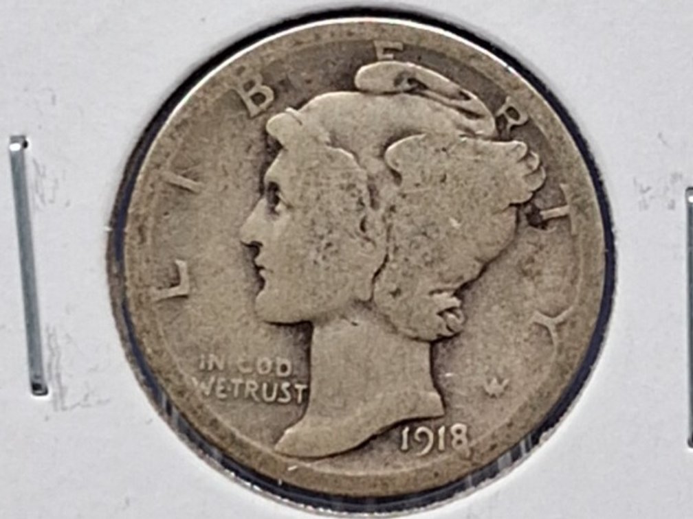 1918 D Mercury Dime Coin