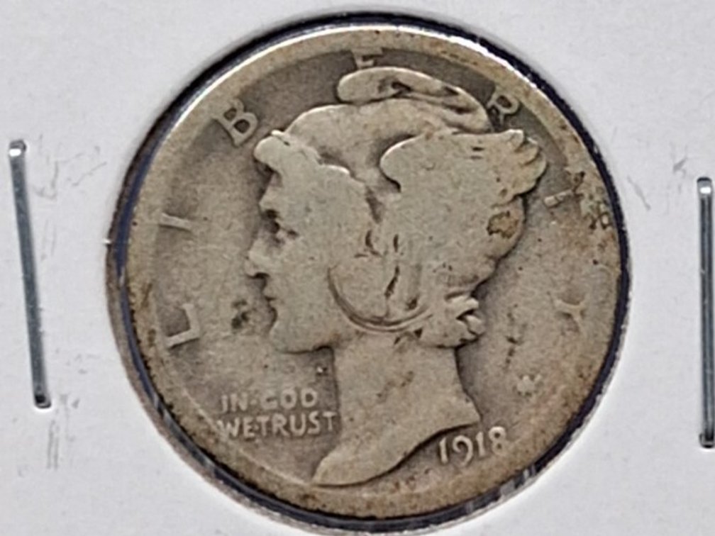 1918 S Mercury Dime Coin