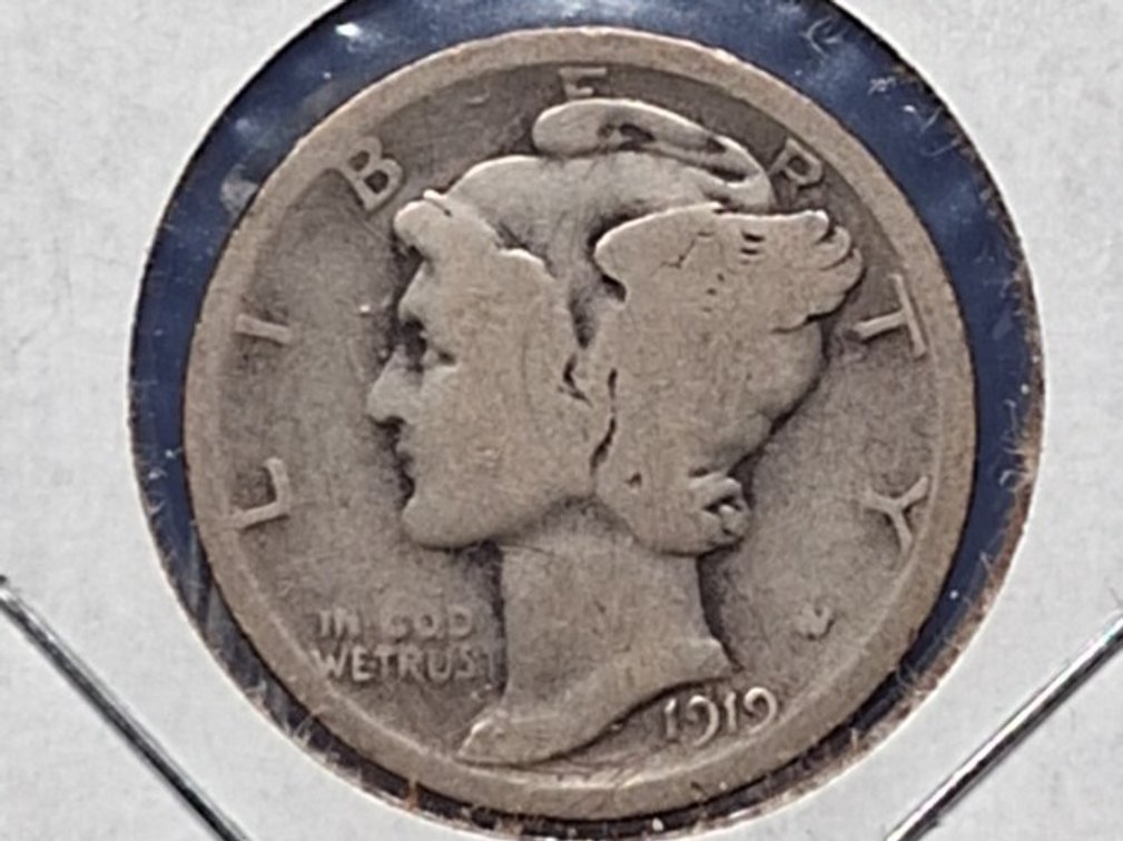 1919 Mercury Dime Coin