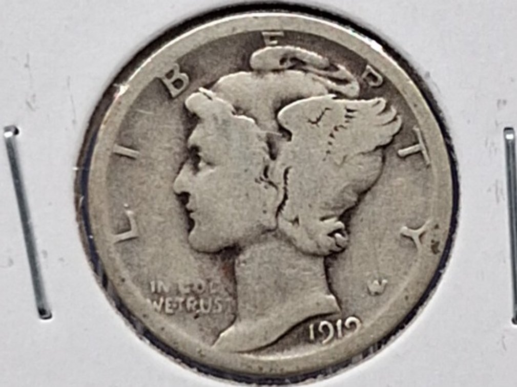 1919 D Mercury Dime Coin