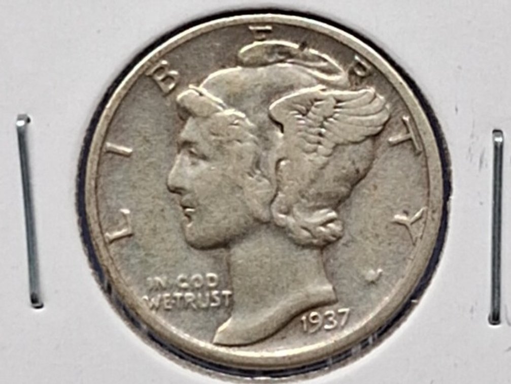 1937 Mercury Dime Coin