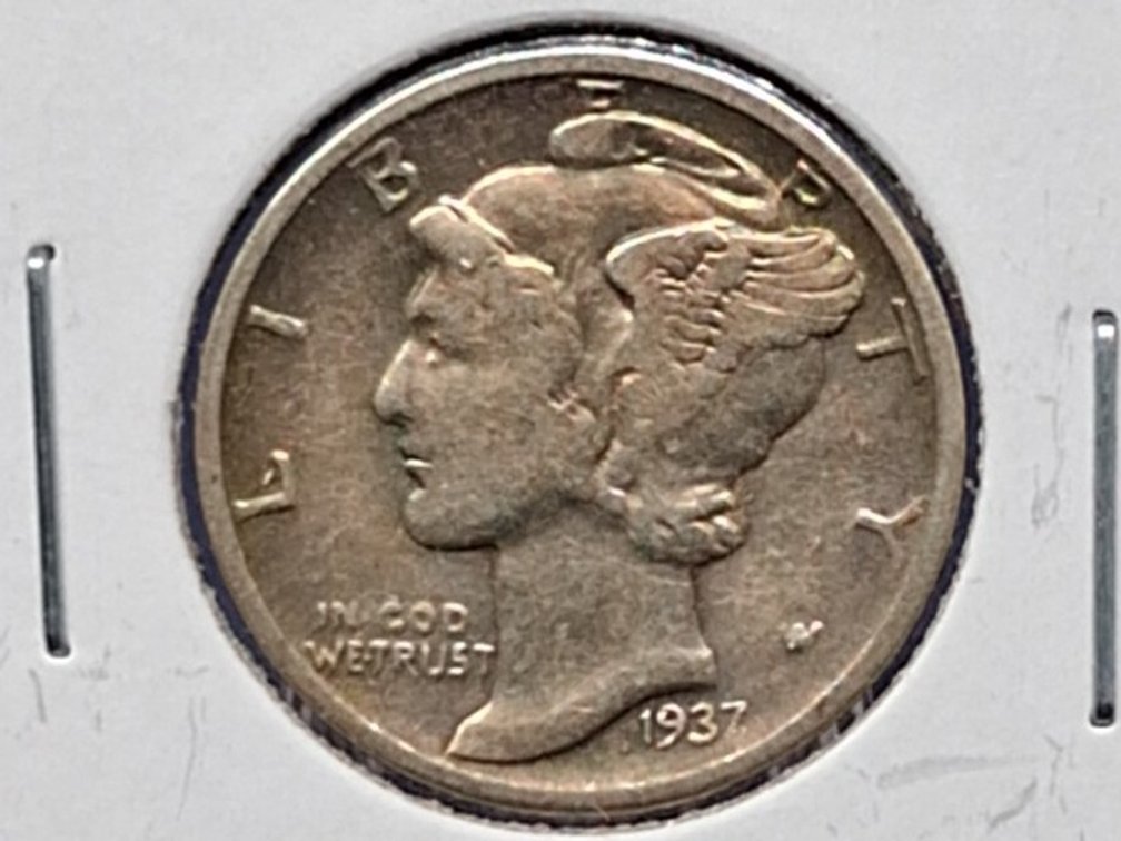 1937 D Mercury Dime Coin