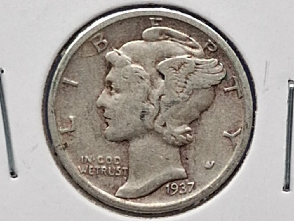 1937 S Mercury Dime Coin