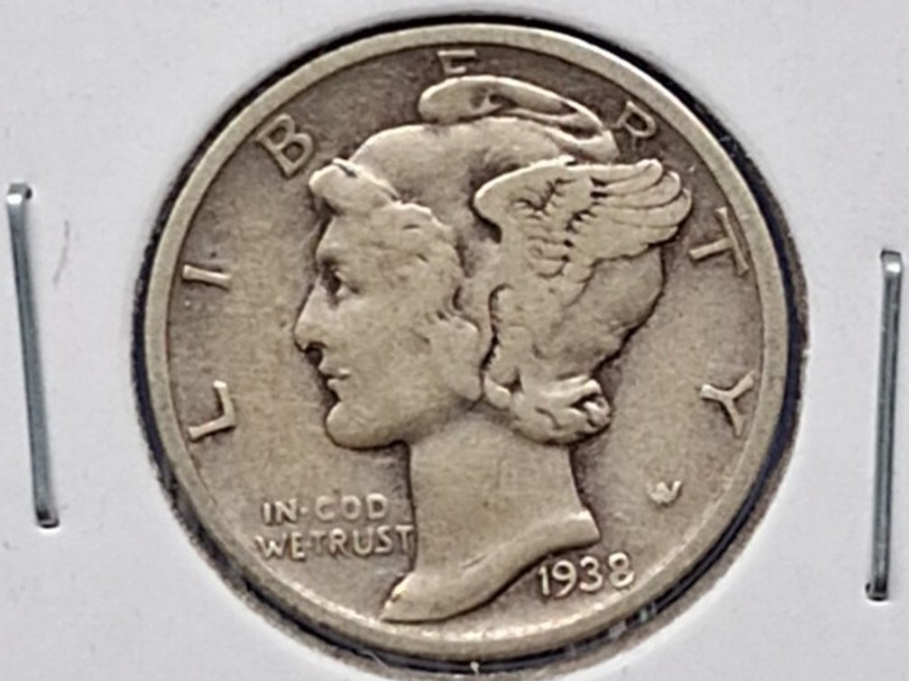 1938 D Mercury Dime Coin