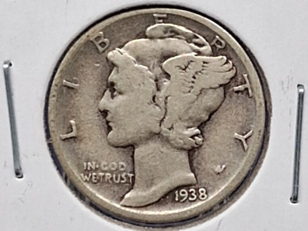 1938 S Mercury Dime Coin