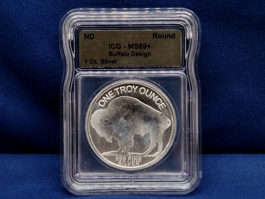 ND ICG MS69+ 1 oz. Silver round