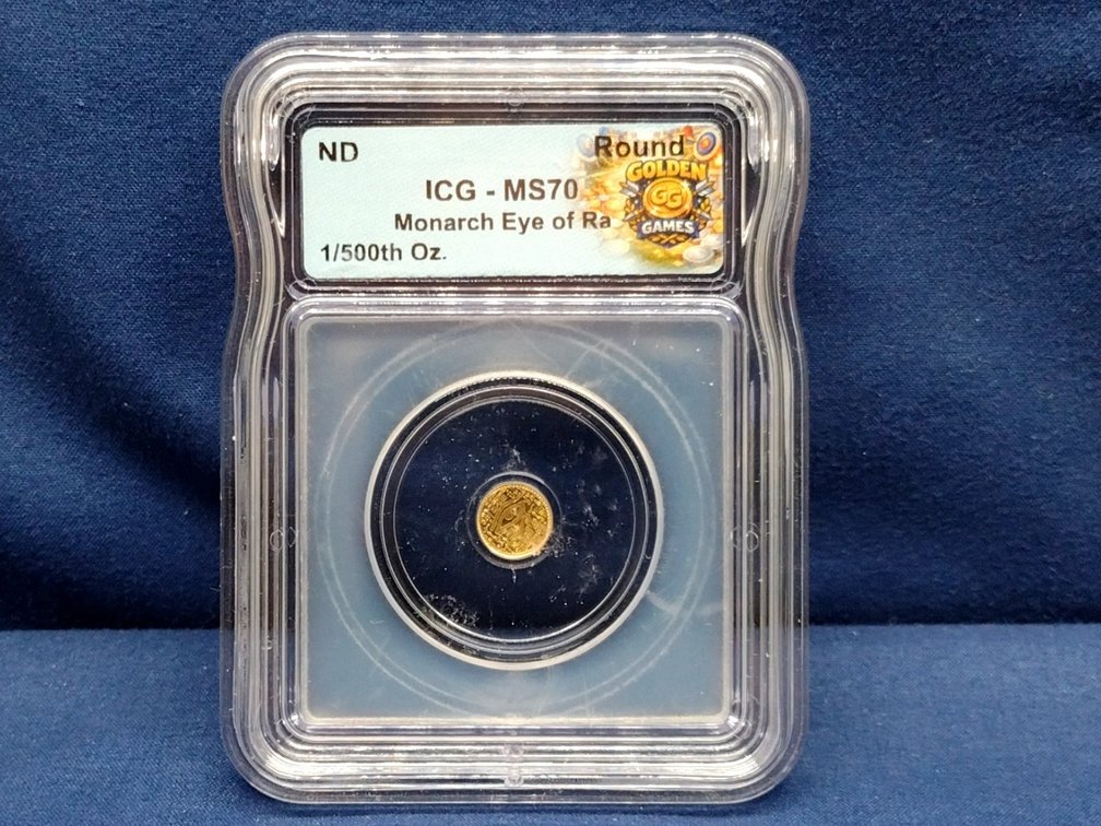 ND ICG MS70 1/500th oz. gold round