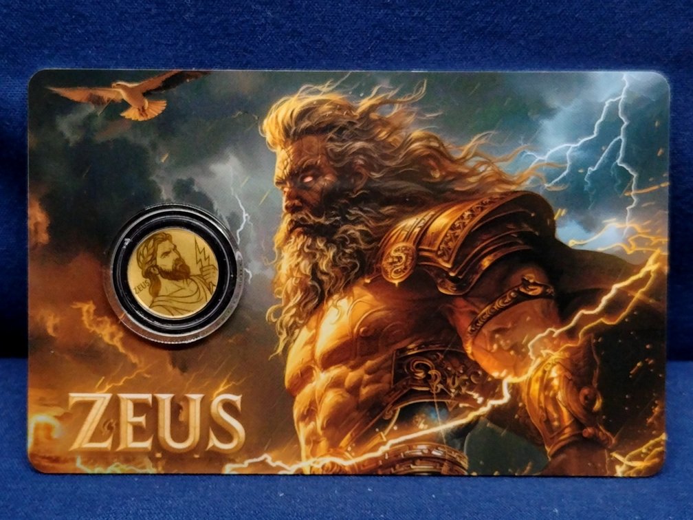 1/1000 oz. .9999 gold round - Zeus