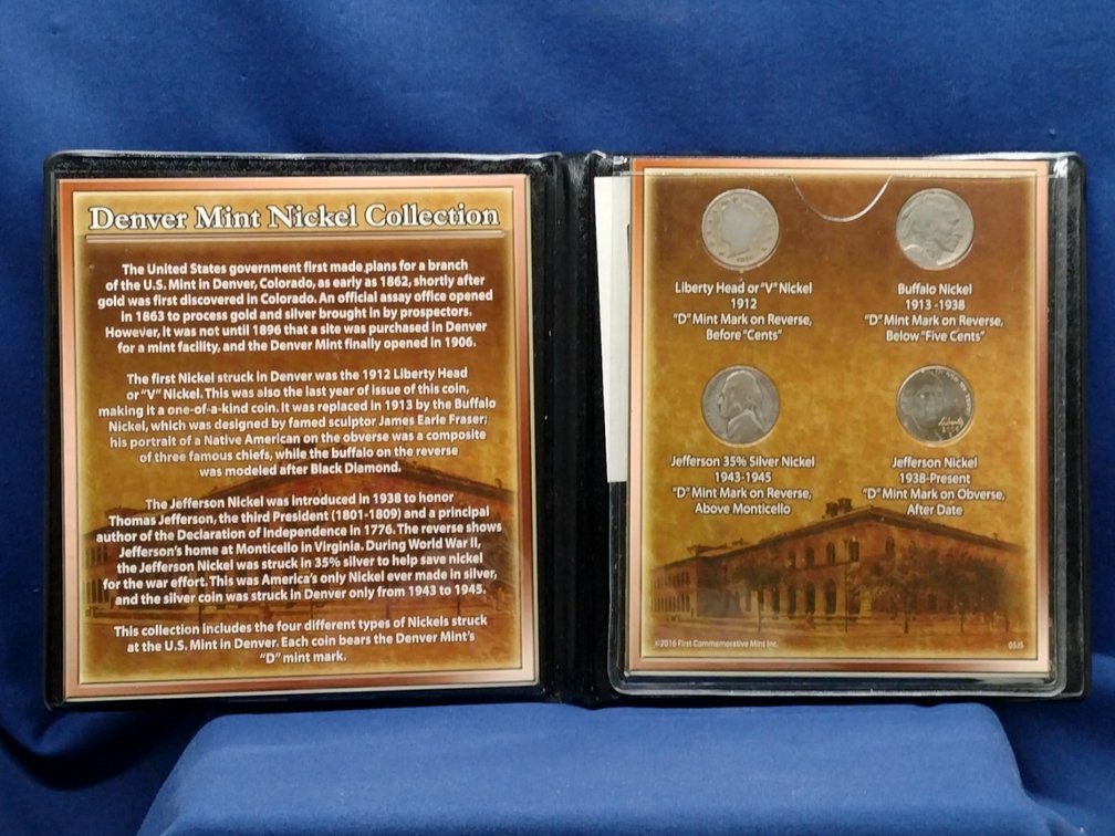 Denver Mint Nickel Collection booklet