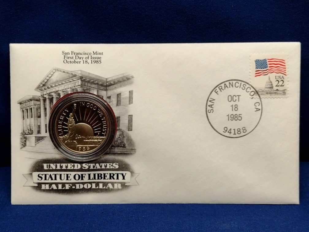 1986 Comm. Statue of Liberty Half Dollar in box