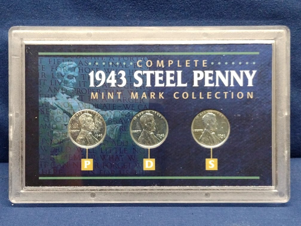 1943 PDS Steel Wheat Penny Coin panel