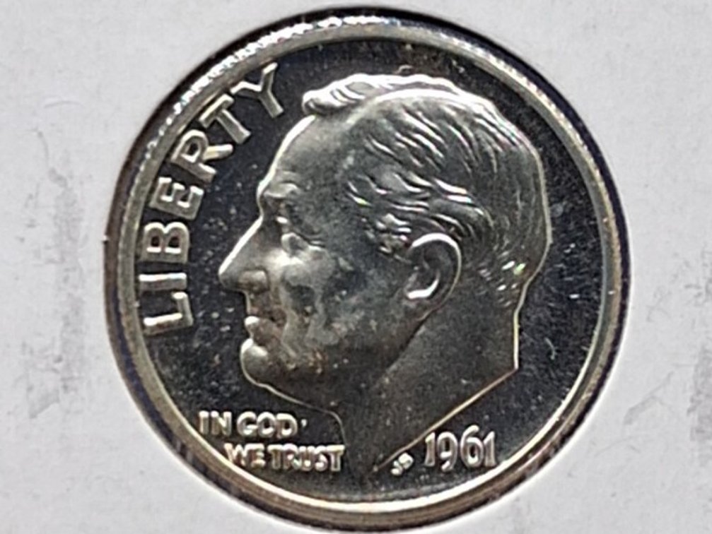 1961 Proof Roosevelt Dime Coin