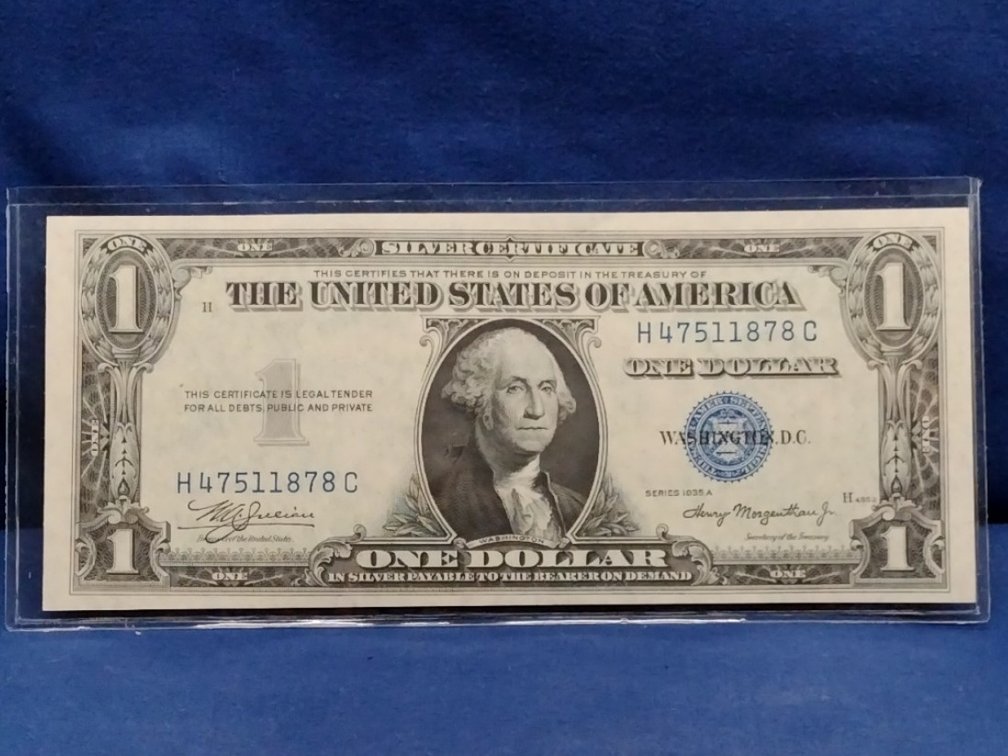 1835 A $1 Silver Certificate Note