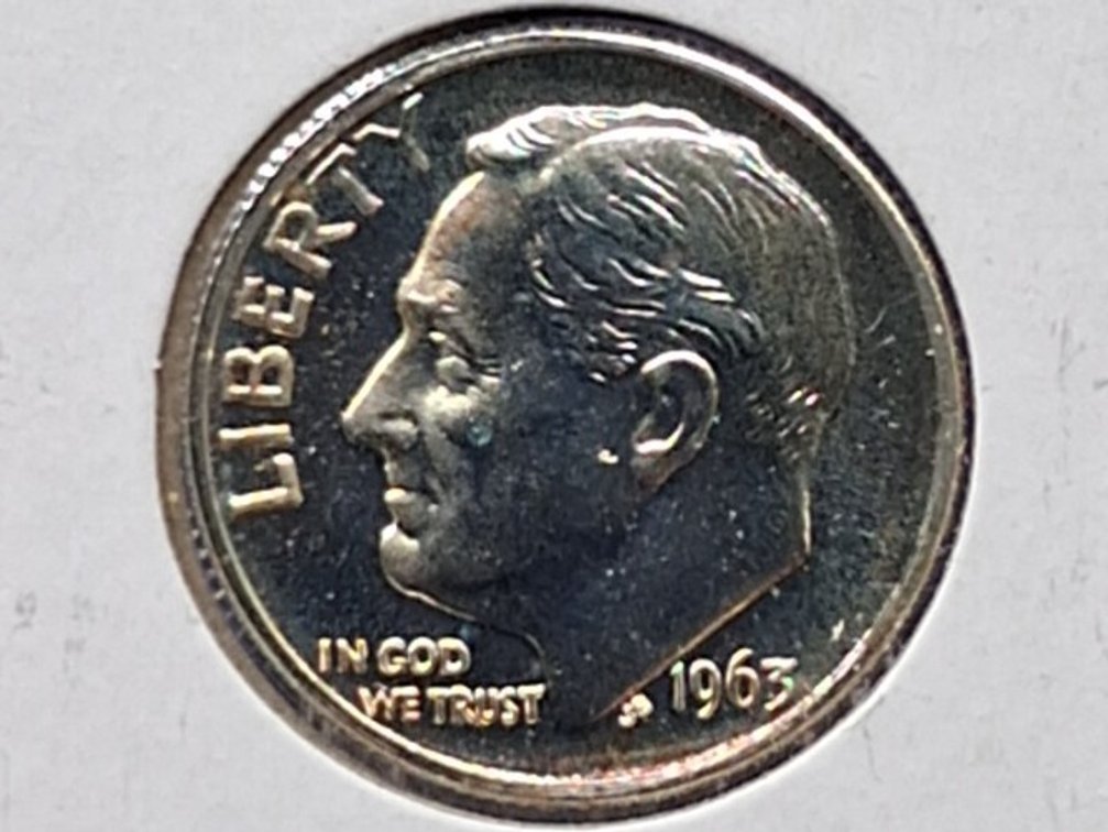 1963 Proof Roosevelt Dime Coin