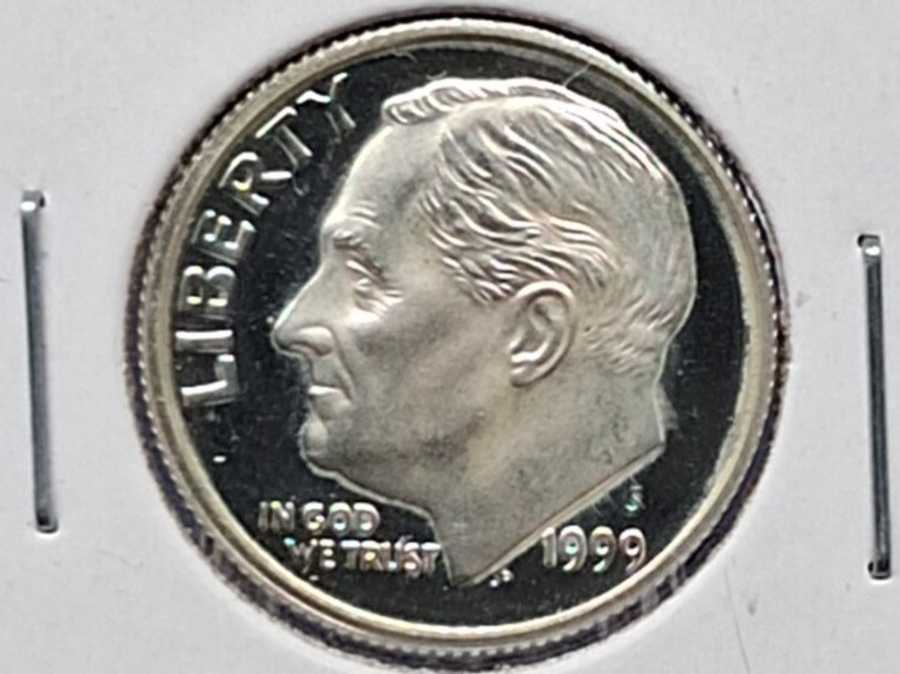 1999 S Silver Proof Roosevelt Dime Coin