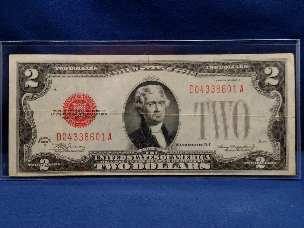 1928 D $2 Red Seal Note