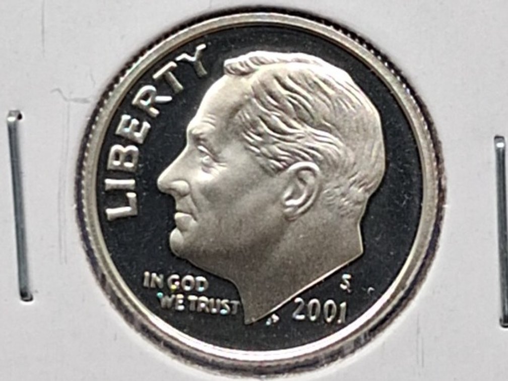 2001 S Silver Proof Roosevelt Dime Coin