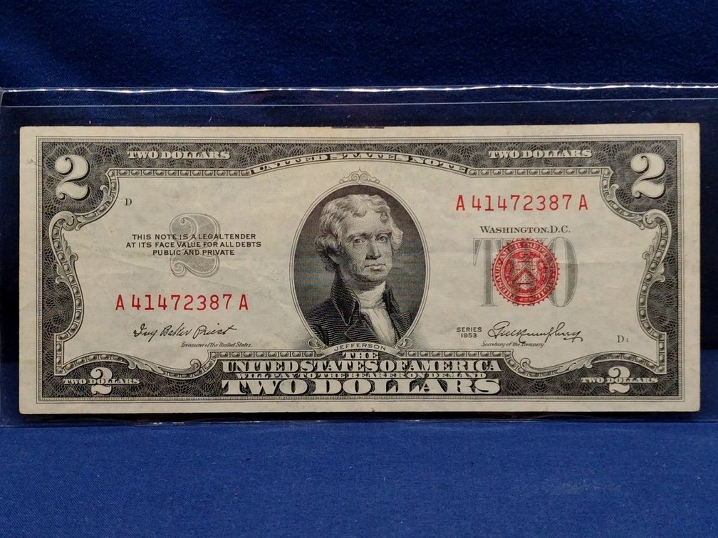 1953 $2 Red Seal Note